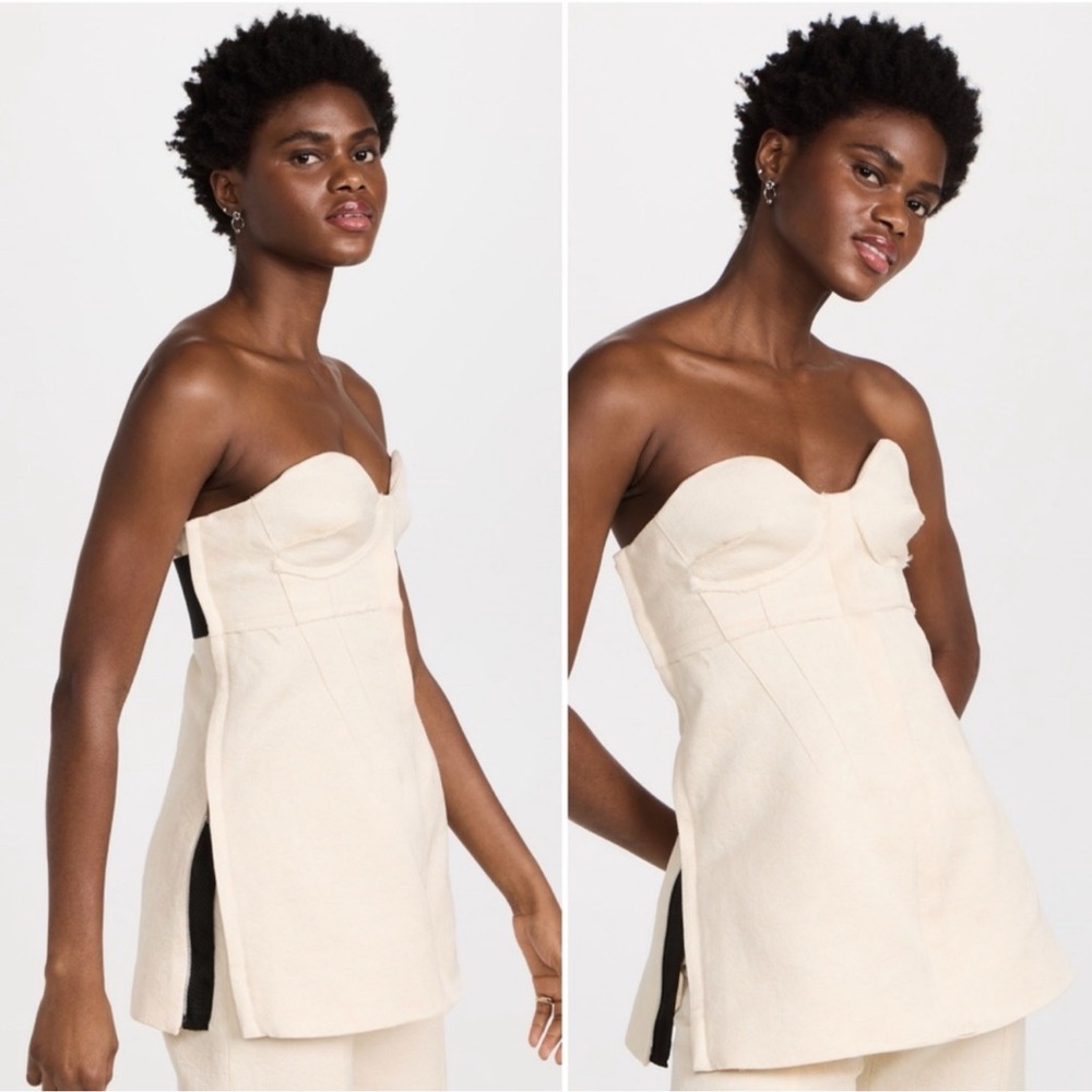 NWT Proenza Schouler Cotton Wool Jacquard Bustier Top Size US 4 $1490 MSRP - Picture 4 of 5